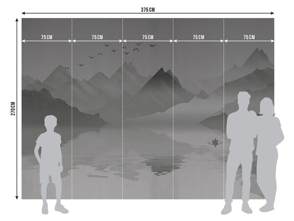 Fototapeta na míru Klidné Horské Jezero | Vliesová fototapeta na zed' | DFTNS1246