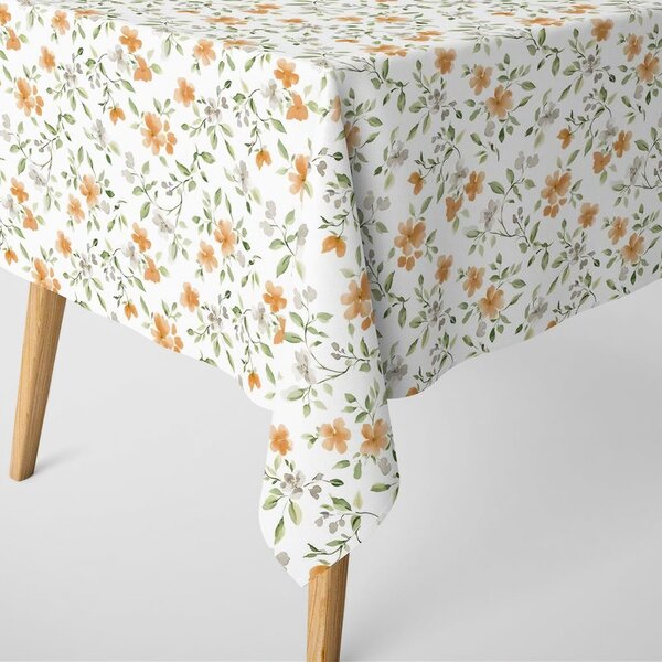 Forbyt Nešpinivý / teflonový látkový ubrus 25257/110, ORANŽOVÁ RŮŽE, 120x155cm (obdélník)