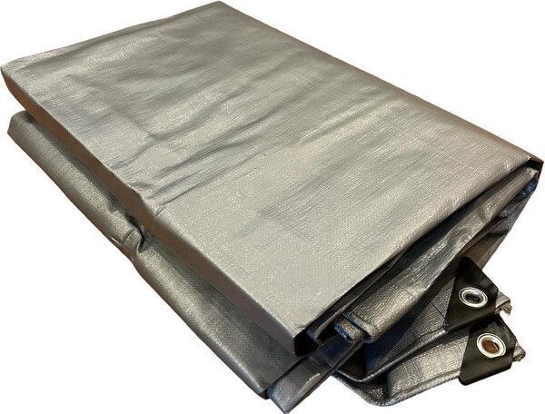 Krycí plachta stíbrná 3 x 5 m, 120 g/m² PLD11006
