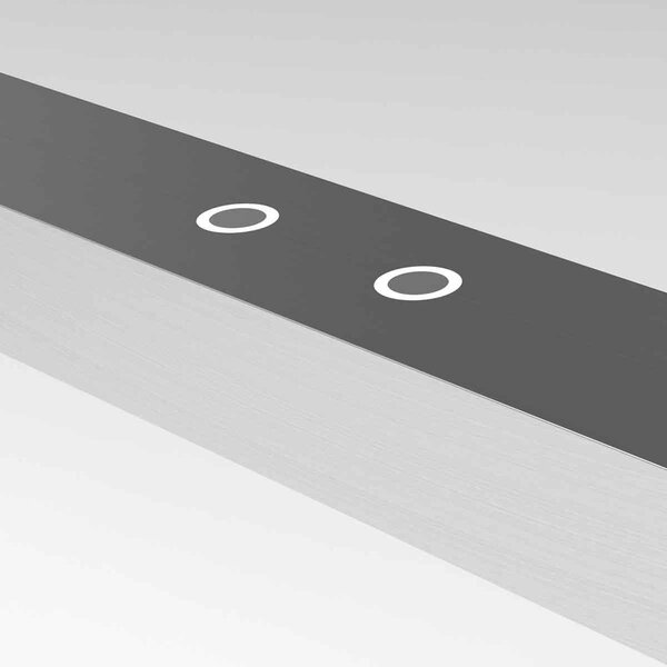 Steinhauer LED závěsné světlo Bande, 150 cm, nahoru/dolů, ocel, stmívač, stmívatelný, Hliník / šedá / zinek, Obývací pokoj / jídelna, kov, Moderní