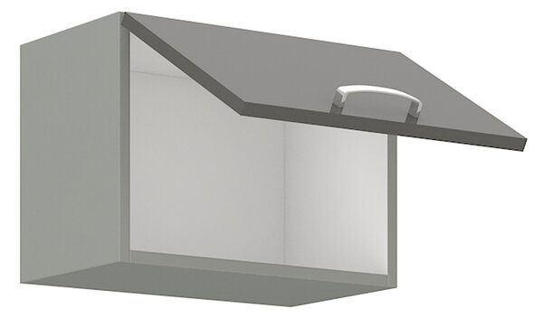 Horní kuchyňská skříňka 50 cm SHAN - šedá / lesklá krémová