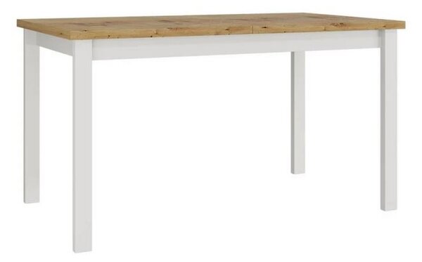 Rozkládací jídelní stůl 140x80 cm ELISEK 2 - dub artisan / bílý
