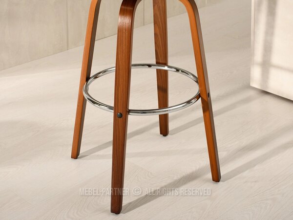 Designová barová židle SAROLTA - ořech / krémová 1