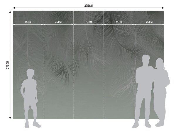 Fototapeta na míru Dekorativní Peříčka | Vliesová fototapeta na zed' | DFTNS1250