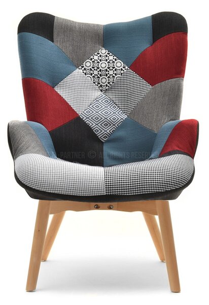 Křeslo Nutri (patchwork + černá). 1110344