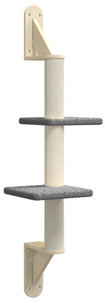Nástěnné škrabadlo pro kočky se sloupkem tmavě šedé 108 cm 172412