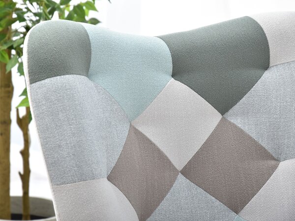 Křeslo Nutri (patchwork + černá). Akce -14%