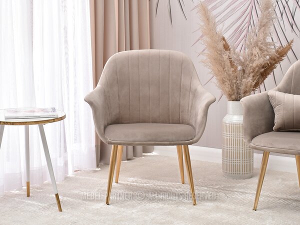 Křeslo Osmol F (béžová + černá). Akce -15%