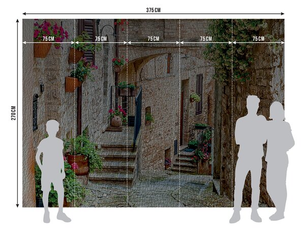 Fototapeta na míru Ulice v Italském Městě | Vliesová fototapeta na zed' | DFTNS1257