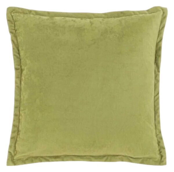 Sametový dekorační polštářek TATUM 45x45 cm, světle zelený