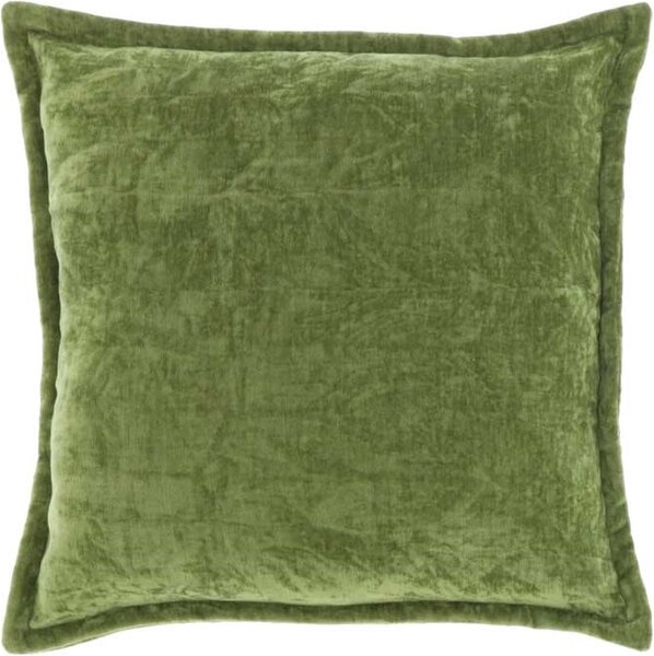 Sametový dekorační polštářek VIOLA 45x45 cm, olivově zelený