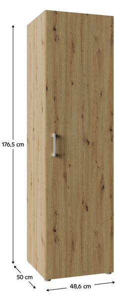 KONDELA Skříň 1D, policová, dub artisan, ROMER NEW TYP 1