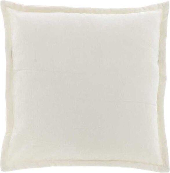 Sametový dekorační polštářek TATUM 45x45 cm, bílý