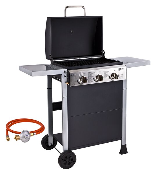 Plynový gril Plynový gril grilovací vozík Gril BBQ 3 plameny 8,1 kW 107x52x103 cm