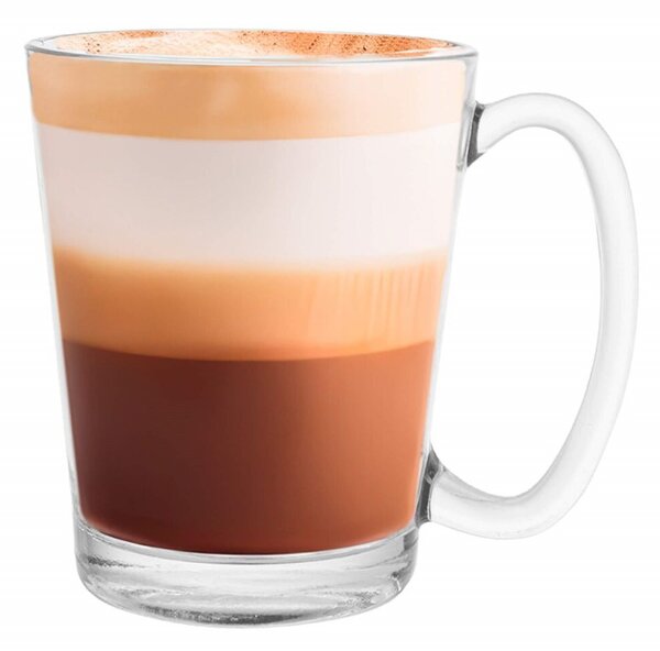 Skleněný hrnek na kávu 300 ml SPRINGOS ROZO sada 6 ks