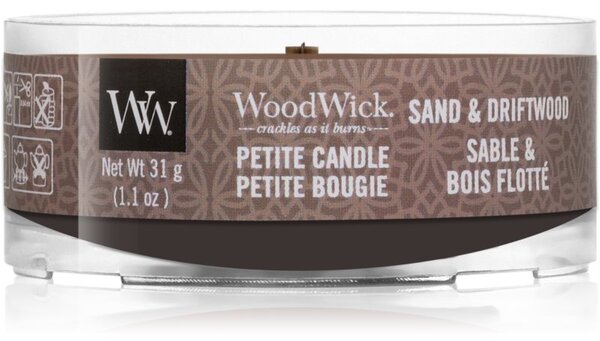 Woodwick Sand & Driftwood votivní svíčka s dřevěným knotem 31 g