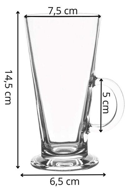 Sklenice na latte 280 ml SPRINGOS HA7496 6ks