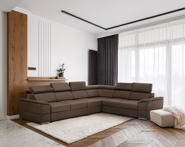 KONDELA Sedací souprava, látka šedohnědá Taupe, SEGORIA LUX