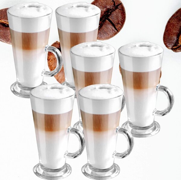 Sklenice na latte 280 ml SPRINGOS HA7496 6ks
