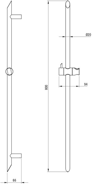 Deante Silia sprchová tyč |80 cm NQS_051D