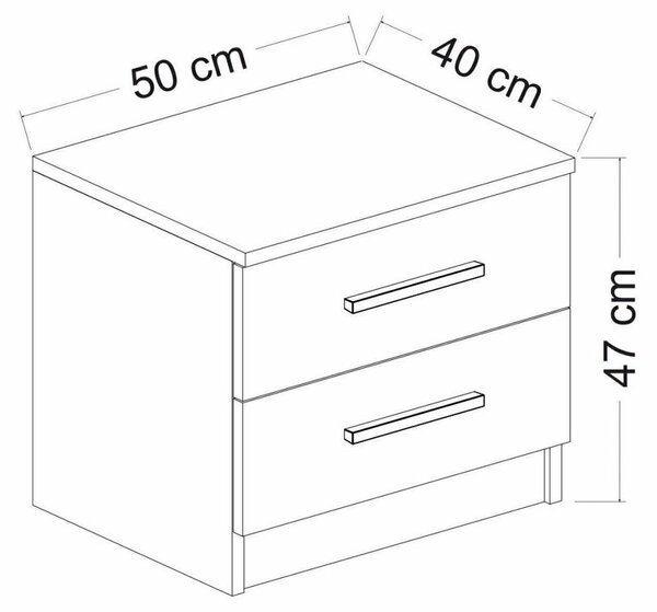 Noční stolek Bubose 3 (antracit). Akce -25%