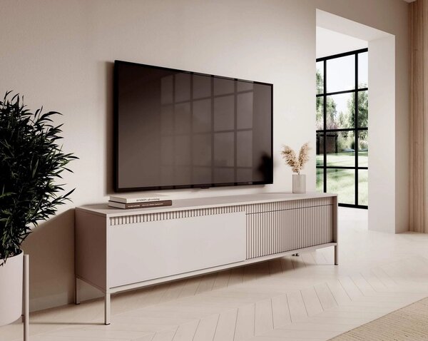 Široký TV stolek 187 cm MOULTON - béžový