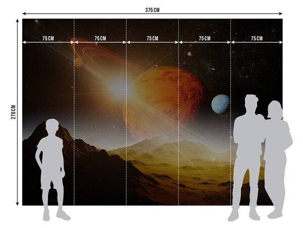 Fototapeta na míru Zářivý Saturn | Vliesová fototapeta na zed' | DFTNS1283
