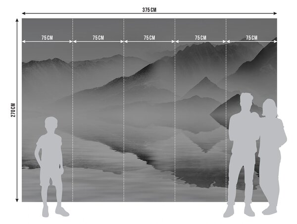 Fototapeta na míru Jezero a Hory | Vliesová fototapeta na zed' | DFTNS1284