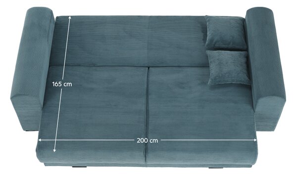 KONDELA Extra prostorná pohovka, modrá / mentolová / světle šedá, Gilena BIG SOFA