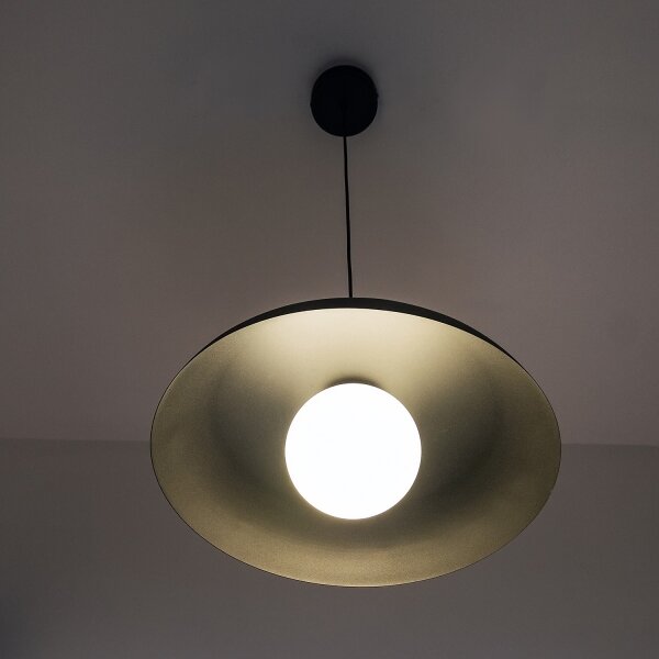 Lustr na lanku ECLIPSE 1xE27/15W/230V černá
