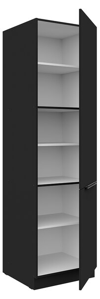 KONDELA Vysoká skříňka, černá, SIBER 60 DK-210 2F