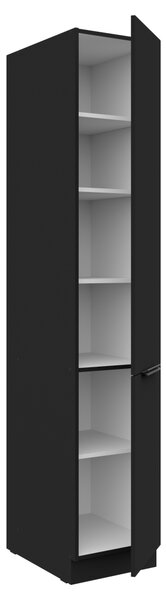 KONDELA Vysoká skříňka, černá, SIBER 40 DK-210 2F