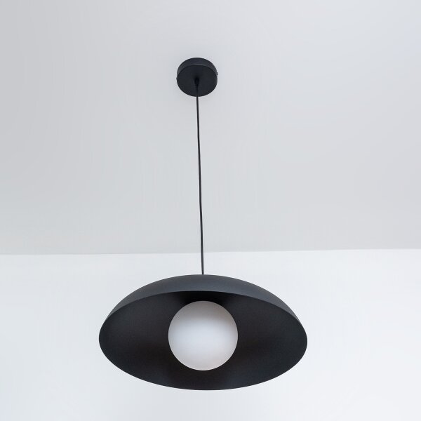 Lustr na lanku ECLIPSE 1xE27/15W/230V černá