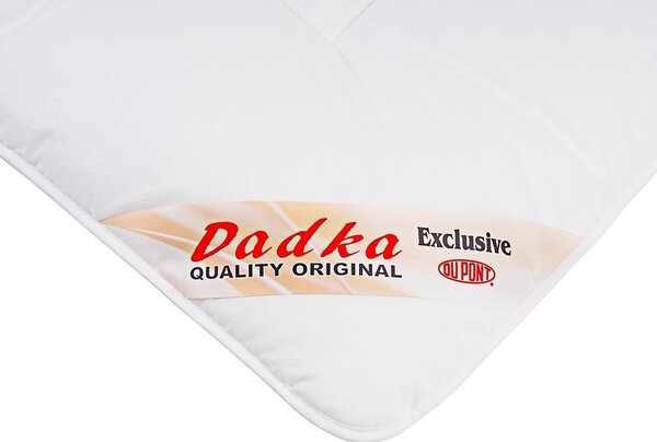 Dadka Letní prošívaná antibakteriální přikrývka do postýlky Dadka EXCLUSIVE SILVER z dutého vlákna, bílá, 90x130cm, 800g