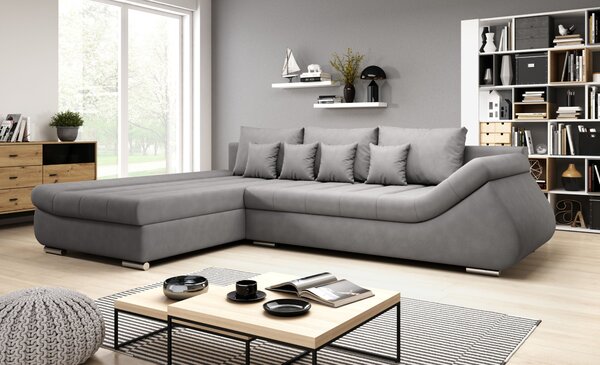 Designová rozkládací sedačka ORINA - šedá, levý roh