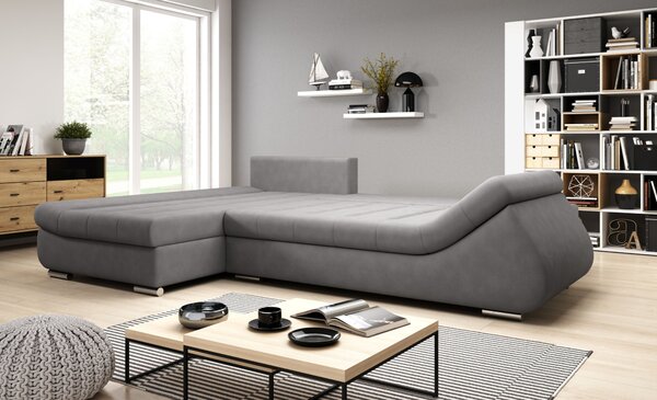 Designová rozkládací sedačka ORINA - šedá, levý roh
