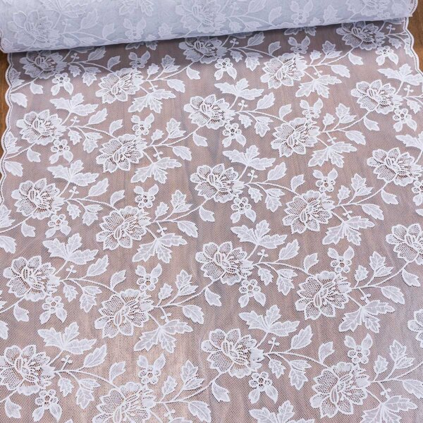 Ubrus PVC / štola DUTCH 2962 BI, krajka, bílá, š.50cm (metráž)
