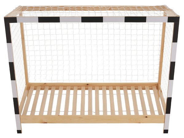 KONDELA Montessori postel, přírodní/bílá/černá, 90x200, FUTAL