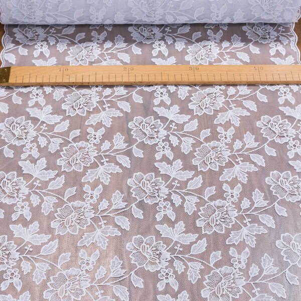 Ubrus PVC / štola DUTCH 2962 BI, krajka, bílá, š.50cm (metráž)