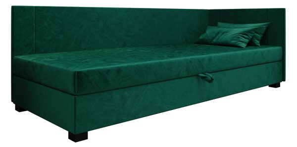 Čalouněná jednolůžková postel 80x195 ARIADNA PLUS 1 - zelená