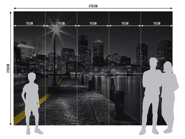 Fototapeta na míru Nábřeží v Noci | Vliesová fototapeta na zed' | DFTNS2467