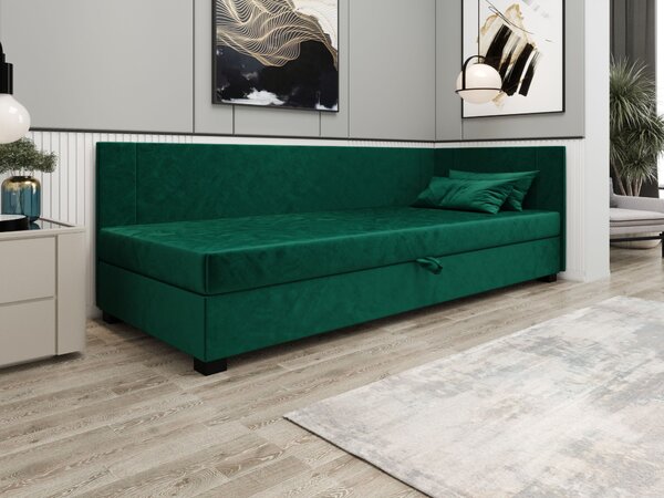 Čalouněná jednolůžková postel 80x195 ARIADNA PLUS 1 - zelená
