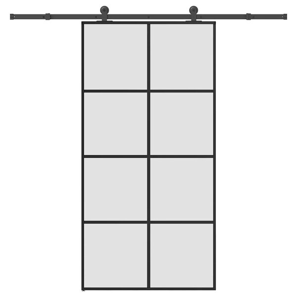 Posuvné dveře s kováním 102,5 x 205 cm ESG sklo a hliník 3332904