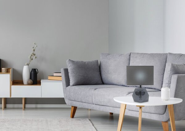 Stolní moderní lampa ANIMI - 1xE14, 40W, tmavá šedá