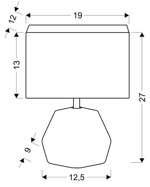 Stolní moderní lampa ANIMI - 1xE14, 40W, tmavá šedá
