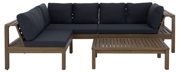 KONDELA Zahradní set, akáciové dřevo, hnědá/tmavě šedá, PARAG