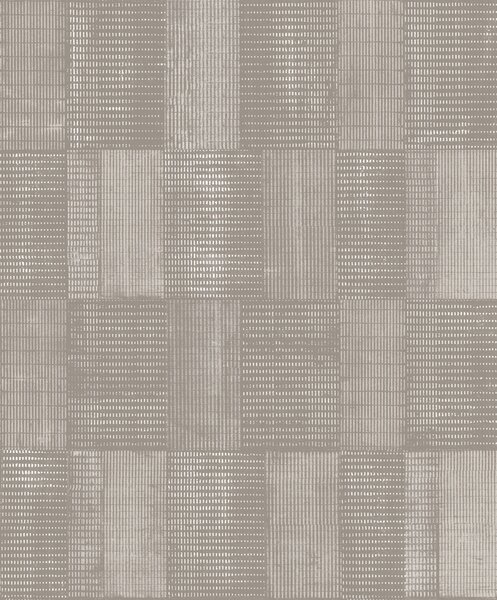 Hnědo-šedá geometrická vliesová tapeta na zeď, SUM303, Summer, Khroma by Masureel