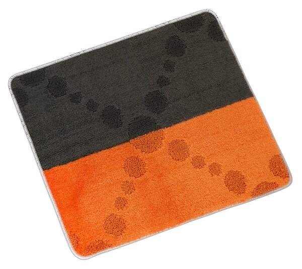 Bellatex Koupelnová předložka BANY, PAPRSKY ŠEDO-ORANŽOVÉ 60x50cm na WC