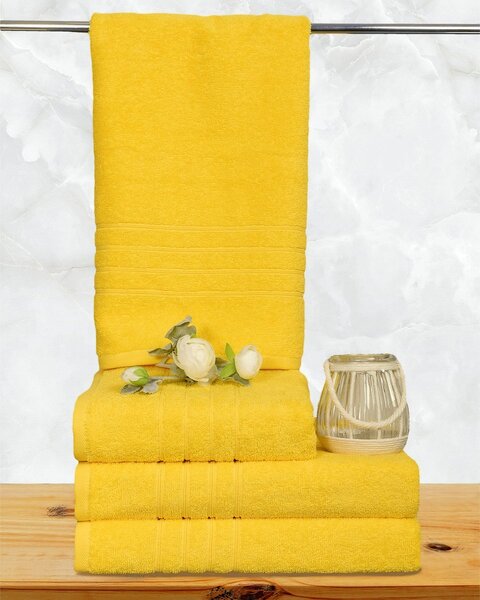 Forbyt froté ručník FINER, wellness, žlutý, 50x95cm