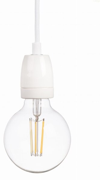 Ceramic - bílý závěsný kabel s objímkou E27/100 cm